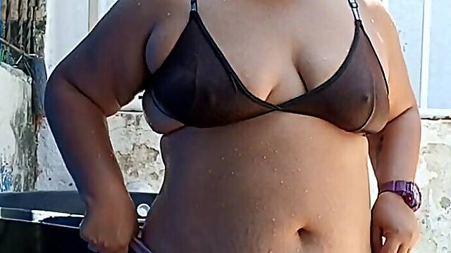 Rich Outdoor Bath My Neighbor Likes To See My Big Ass