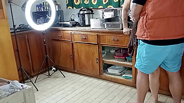 Silly F*** Buddies Making Salad In The Kitchen