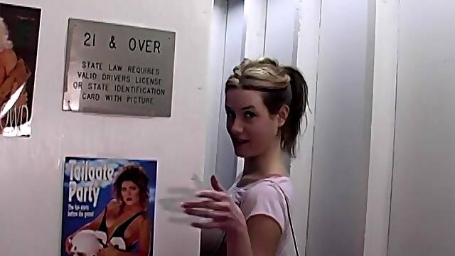 Amateur Blonde Chick Giving A Handjob And A Blowjob - Gloryhole